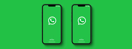 2 phones with Whatsapp image
