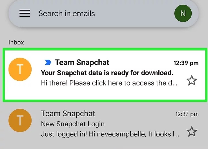 How to See Snapchat Conversation History instruction (Download Your Snapchat Data) Step 7