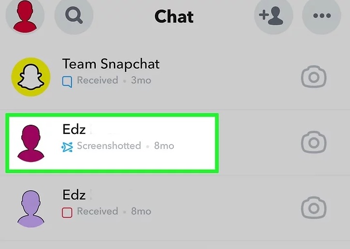 How to See Snapchat Conversation History instruction (Scroll through Saved Messages ) Step 3